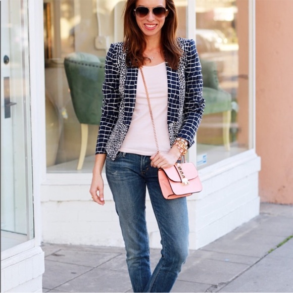 BCBGMAXAZRIA Leeam Blazer in White Combo - Size Small - Picture 7 of 15